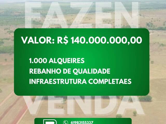 #120 - Fazenda para Venda em Formosa - GO